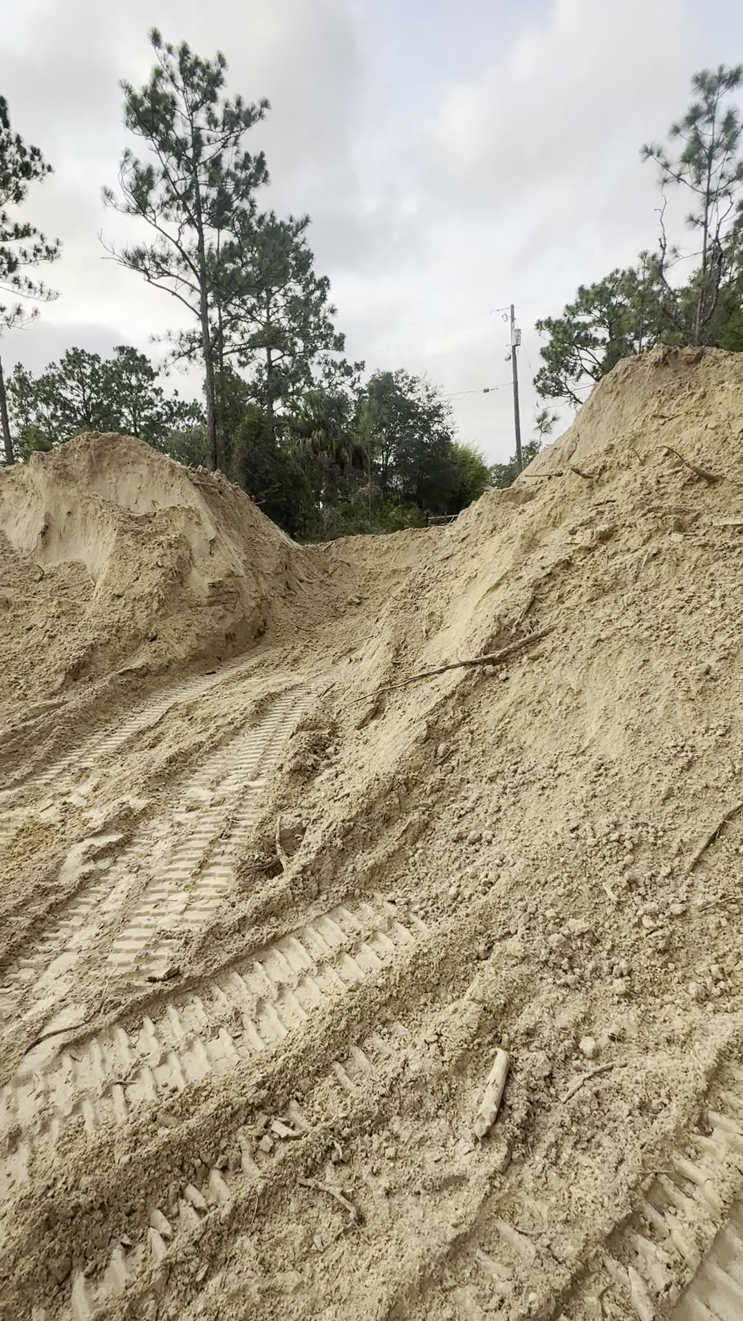 Spoil Piles & Dozer at Work