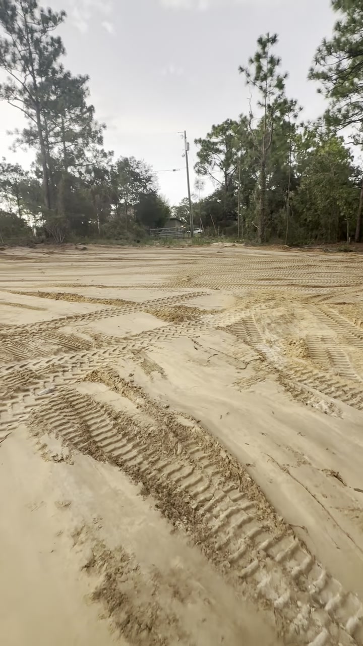 Freshly Graded Sandy Lot